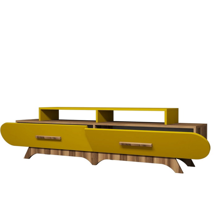 Hanah Home Soporte para TV Flora - Nogal y Amarillo Hanah Home Soporte para TV Flora - Nogal y Amarillo